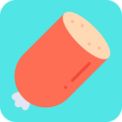 Sausage icon single vector illustration