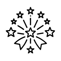 Celebration stars burst vector graphic design illustration festive holiday party event icon clip art