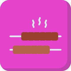 Kebab icon single vector illustration