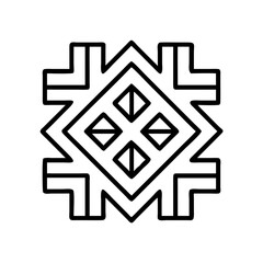 Geometric design graphic vector illustration symmetrical pattern abstract art shape icon logo symbol sign design element, 90