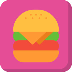 Burger icon single vector illustration
