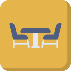 Chairs icon single vector illustration