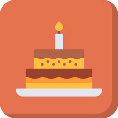 Cake icon single vector illustration