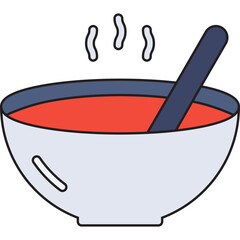 Soup icon single vector illustration