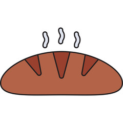 Bread icon single vector illustration