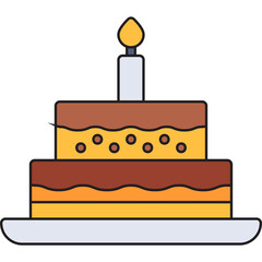 Cake icon single vector illustration