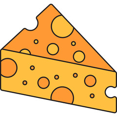 Cheese icon single vector illustration