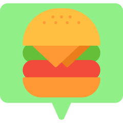 Burger icon single vector illustration