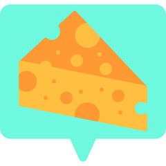 Cheese icon single vector illustration