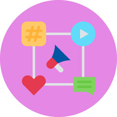Social Media Campaign icon single vector illustration