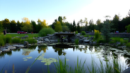 pond landscape, Qc, Canada