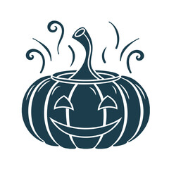 Elixir Gourd with Wispy Energy Vector Illustration - Gourd of Elixir Hollow gourd with wispy energy rising from its mouth