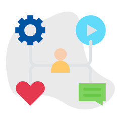 Related Content icon single vector illustration
