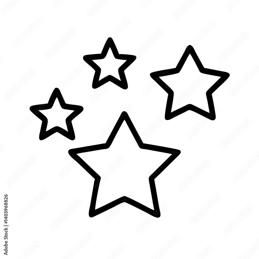 Poster star rating system icon vector illustration outline design for graphic and web design needs