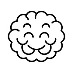 Cute fluffy cloud illustration vector graphic design weather icon cartoon sky kawaii cloudscape