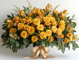 Vibrant yellow floral arrangement