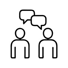 People communication icon vector illustration of talking speaking discussing conversation dialogue meeting