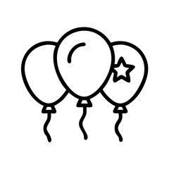 Balloons vector icon illustration for birthday party celebration decoration and festive events design