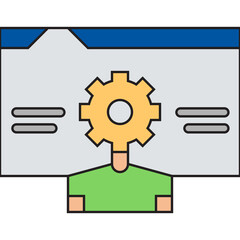 SEO Specialist icon single vector illustration