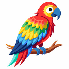 parrot on white background