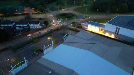 Central Bedford City of England United Kingdom During Night. April 5th, 2024