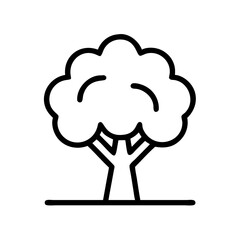 Isolated tree vector icon drawing of a simple tree for nature and environment related designs