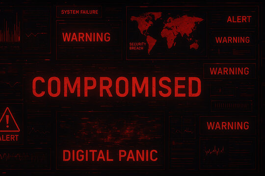 Digital warning of system compromise alert.