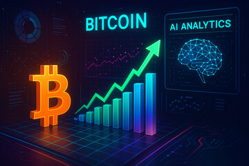 Cryptocurrency trend visualization with Bitcoin.