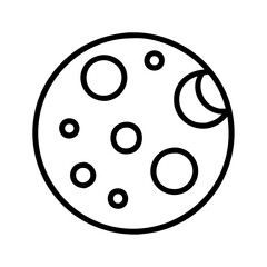 Moon phases lunar cycle astronomy astrology space exploration celestial body craters full moon icon vector
