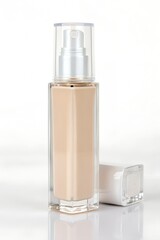 Elegant foundation bottle with pump for smooth and hygienic makeup application, beauty essential, modern cosmetic packaging
