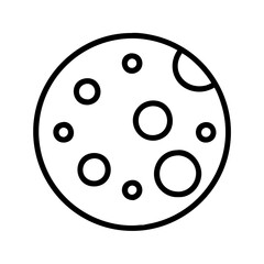 Moon phases lunar cycle astronomy astrology space celestial body craters full moon vector icon symbol
