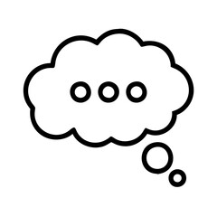 Cloud speech bubble icon vector illustration for message, thinking, and communication design needs