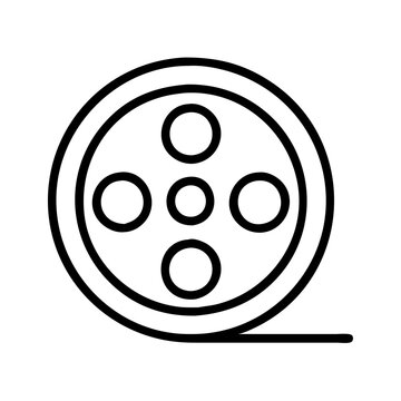 recommend clip art: Film reel vector icon illustration for cinema, movie, film making, entertainment, and video content