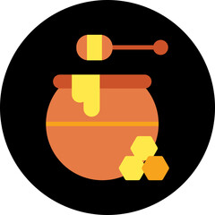 Honey Jar icon single vector illustration