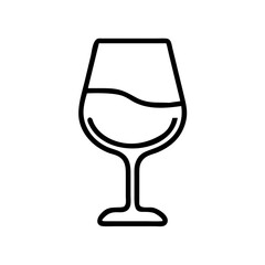 Isolated wine glass vector illustration for restaurant bar pub drink menu and wine tasting events