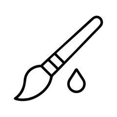 Paint brush icon vector art illustration for painting watercolor artwork and design projects