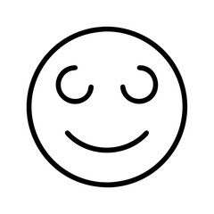 Obraz premium Smiling face emoji vector illustration for social media and digital communication design element