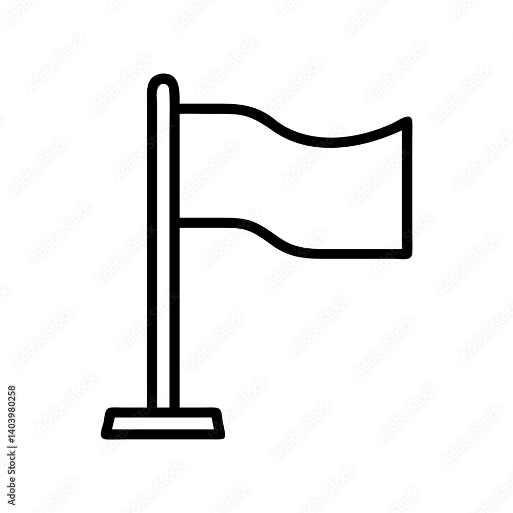 Poster simple outline flag icon vector illustration for web design and graphic design resources use