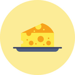 Cheese icon single vector illustration