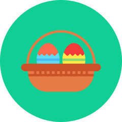 Eggs Basket icon single vector illustration