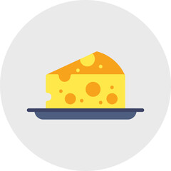 Cheese icon single vector illustration