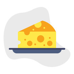 Cheese icon single vector illustration