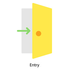 Entry icon single vector illustration