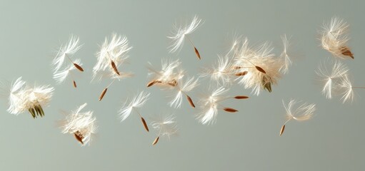 A dandelion with seeds floating on a white background symbolizes hope and comfort, making it suitable for condolence cards and themes of grief, loss, funerals, support, remembrance, and solace. The