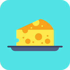 Cheese icon single vector illustration
