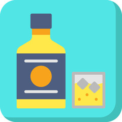 Whiskey icon single vector illustration