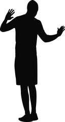 a man body silhouette vector
