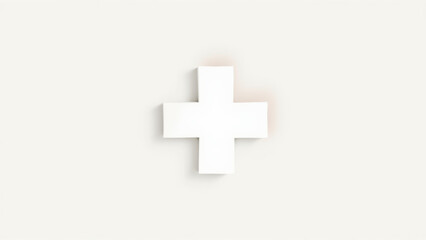 Fototapeta premium An iconography featuring a Christian cross on a simple background with two shades of color.