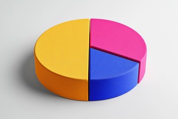 Obraz premium Analyzing Colorful Pie Chart Segmentation Representing Data and Market Share