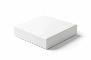 Isolated White Box on White Background for Mockup and Design